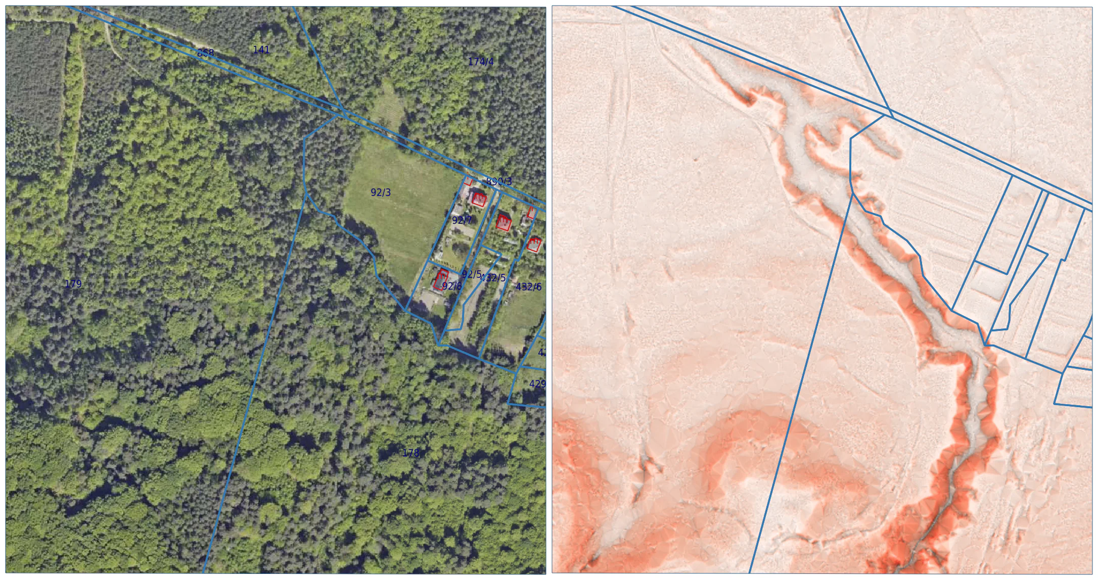 dwa oblicza terenu: ortofotomapa vs RRIM
